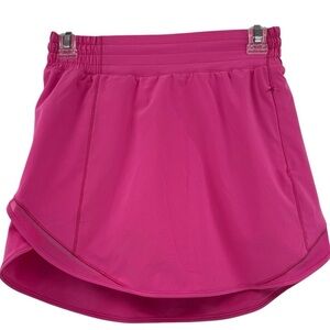 LULULEMON Hot Hot High Rise Skirt Skort Sonic Pink SNCP LW8AEPR Size 4